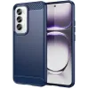Phonesta Carbon Silicone Back Cover hoesje voor Oppo Reno12 Pro - Blauw