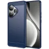 Phonesta Carbon Silicone Back Cover hoesje voor Realme GT 6 - Blauw
