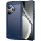 Phonesta Carbon Silicone Back Cover hoesje voor Realme GT 6 - Blauw