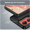 Phonesta Carbon Silicone Back Cover hoesje voor Motorola Moto G35 - Zwart 6