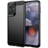 Phonesta Carbon Silicone Back Cover hoesje voor Motorola Moto G55 - Zwart