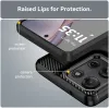 Phonesta Carbon Silicone Back Cover hoesje voor Motorola Moto G75 - Zwart 6