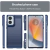 Phonesta Carbon Silicone Back Cover hoesje voor Motorola Moto G85 - Blauw 2