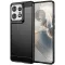 Phonesta Carbon Silicone Back Cover hoesje voor Motorola Edge 50 Pro - Zwart