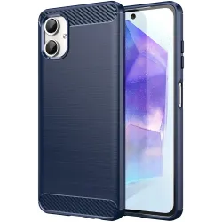 Phonesta Carbon Silicone Back Cover hoesje voor Samsung Galaxy A06 4G - Blauw