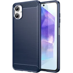 Phonesta Carbon Silicone Back Cover hoesje voor Samsung Galaxy A06 4G - Blauw