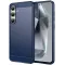 Phonesta Carbon Silicone Back Cover hoesje voor Samsung Galaxy S24 FE - Blauw