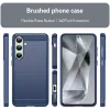 Phonesta Carbon Silicone Back Cover hoesje voor Samsung Galaxy S24 FE - Blauw 2