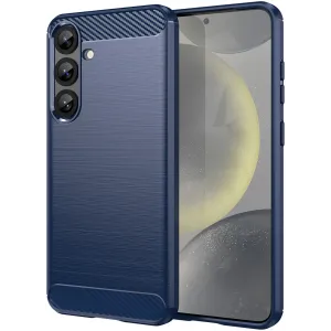 Phonesta Carbon Silicone Back Cover hoesje voor Samsung Galaxy S25 Plus/S24 Plus - Blauw
