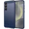 Phonesta Carbon Silicone Back Cover hoesje voor Samsung Galaxy S25 Plus/S24 Plus - Blauw
