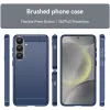 Phonesta Carbon Silicone Back Cover hoesje voor Samsung Galaxy S25 Plus/S24 Plus - Blauw 2
