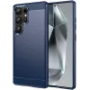 Phonesta Carbon Silicone Back Cover hoesje voor Samsung Galaxy S25 Ultra - Blauw