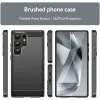 Phonesta Carbon Silicone Back Cover hoesje voor Samsung Galaxy S25 Ultra - Zwart 2
