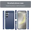 Phonesta Carbon Silicone Back Cover hoesje voor Samsung Galaxy S25/S24 - Blauw 2