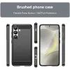 Phonesta Carbon Silicone Back Cover hoesje voor Samsung Galaxy S25/S24 - Zwart 2
