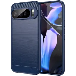 Phonesta Carbon Silicone Back Cover hoesje voor Google Pixel 10 Pro XL - Blauw