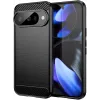 Phonesta Carbon Silicone Back Cover hoesje voor Google Pixel 10 / 10 Pro - Zwart