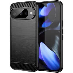 Phonesta Carbon Silicone Back Cover hoesje voor Google Pixel 10 / 10 Pro - Zwart