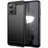 Phonesta Carbon Silicone Back Cover hoesje voor HMD Fusion - Zwart