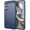 Phonesta Carbon Silicone Back Cover hoesje voor Samsung Galaxy S25 FE - Blauw