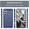 Phonesta Carbon Silicone Back Cover hoesje voor Samsung Galaxy S25 FE - Blauw 2