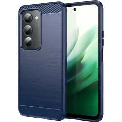 Phonesta Carbon Silicone Back Cover hoesje voor Xiaomi Redmi 15 - Blauw