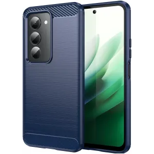 Phonesta Carbon Silicone Back Cover hoesje voor Xiaomi Redmi 15 - Blauw