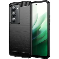 Phonesta Carbon Silicone Back Cover hoesje voor Xiaomi Redmi 15 - Zwart