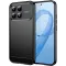 Phonesta Carbon Silicone Back Cover hoesje voor Xiaomi Poco F8 Pro - Zwart