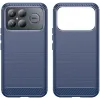 Phonesta Carbon Silicone Back Cover hoesje voor Xiaomi Poco F8 Ultra - Blauw 2