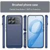 Phonesta Carbon Silicone Back Cover hoesje voor Xiaomi Poco F8 Ultra - Blauw 8