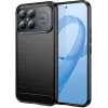 Phonesta Carbon Silicone Back Cover hoesje voor Xiaomi Poco F8 Ultra - Zwart