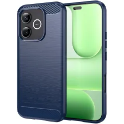 Phonesta Carbon Silicone Back Cover hoesje voor HONOR 600 Lite - Blauw
