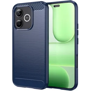 Phonesta Carbon Silicone Back Cover hoesje voor HONOR 600 Lite - Blauw