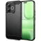 Phonesta Carbon Silicone Back Cover hoesje voor HONOR 600 Lite - Zwart