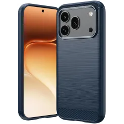Phonesta Carbon Silicone Back Cover hoesje voor HONOR 600/600 Pro - Blauw