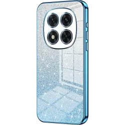 Phonesta Crystal Sparkle Silicone Back Cover hoesje voor Xiaomi Redmi Note 14 Pro 5G / Xiaomi Poco X7 - Blauw