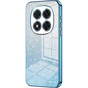 Phonesta Crystal Sparkle Silicone Back Cover hoesje voor Xiaomi Redmi Note 14 Pro 5G / Xiaomi Poco X7 - Blauw