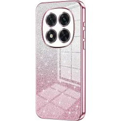 Phonesta Crystal Sparkle Silicone Back Cover hoesje voor Xiaomi Redmi Note 14 Pro 5G / Xiaomi Poco X7 - Roze