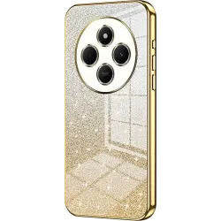 Phonesta Crystal Sparkle Silicone Back Cover hoesje voor Xiaomi Redmi 14C / Xiaomi Poco C75 - Goud