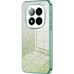 Phonesta Crystal Sparkle Silicone Back Cover hoesje voor Xiaomi Redmi Note 14 Pro Plus - Groen