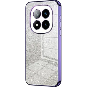 Phonesta Crystal Sparkle Silicone Back Cover hoesje voor Xiaomi Redmi Note 14 Pro Plus - Paars