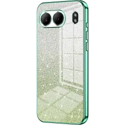 Phonesta Crystal Sparkle Silicone Back Cover hoesje voor OnePlus Nord 4 - Groen