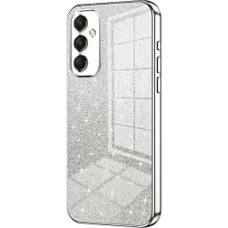 Phonesta Crystal Sparkle Silicone Back Cover hoesje voor Samsung Galaxy A16 - Zilver