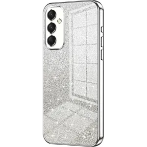 Phonesta Crystal Sparkle Silicone Back Cover hoesje voor Samsung Galaxy A16 - Zilver