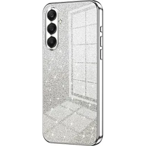 Phonesta Crystal Sparkle Silicone Back Cover hoesje voor Samsung Galaxy A26 - Zilver