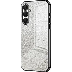 Phonesta Crystal Sparkle Silicone Back Cover hoesje voor Samsung Galaxy A26 - Zwart