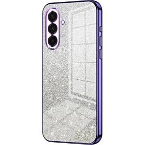 Phonesta Crystal Sparkle Silicone Back Cover hoesje voor Samsung Galaxy A36 - Paars