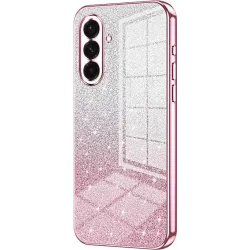 Phonesta Crystal Sparkle Silicone Back Cover hoesje voor Samsung Galaxy A36 - Roze