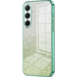 Phonesta Crystal Sparkle Silicone Back Cover hoesje voor Samsung Galaxy A56 - Groen